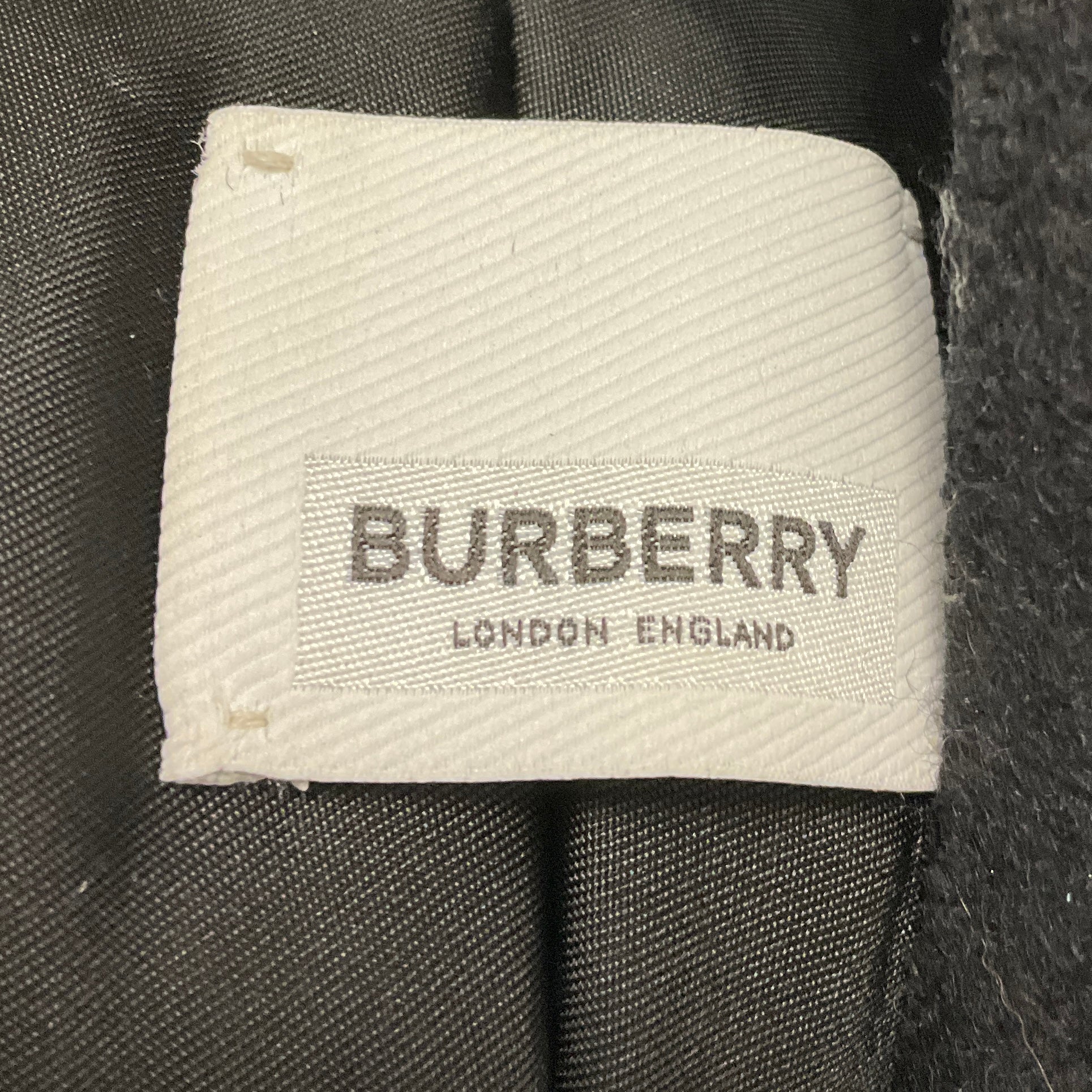 Burberry Black Cape Style Wool and Nylon Coat