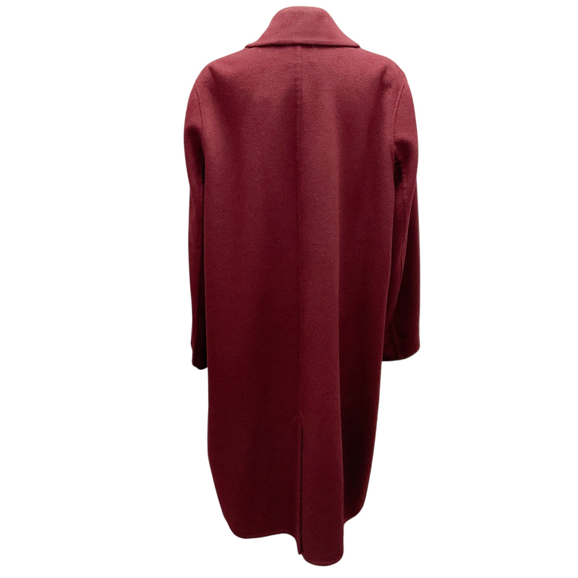 Vince Deep Wine Classic Wool-Blend Straight Coat