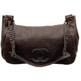 Load image into Gallery viewer, Chanel Brown Leather Diamond Stitch Shoulder Bag

