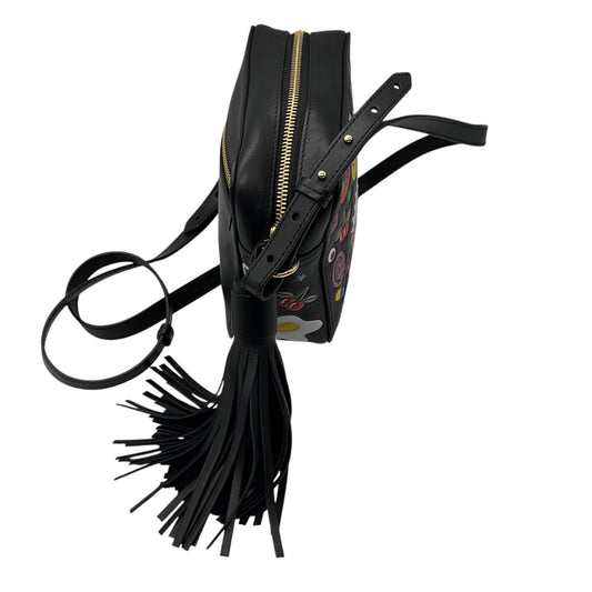 Anya Hindmarch Black Multi Sticker Patch Leather Crossbody Bag