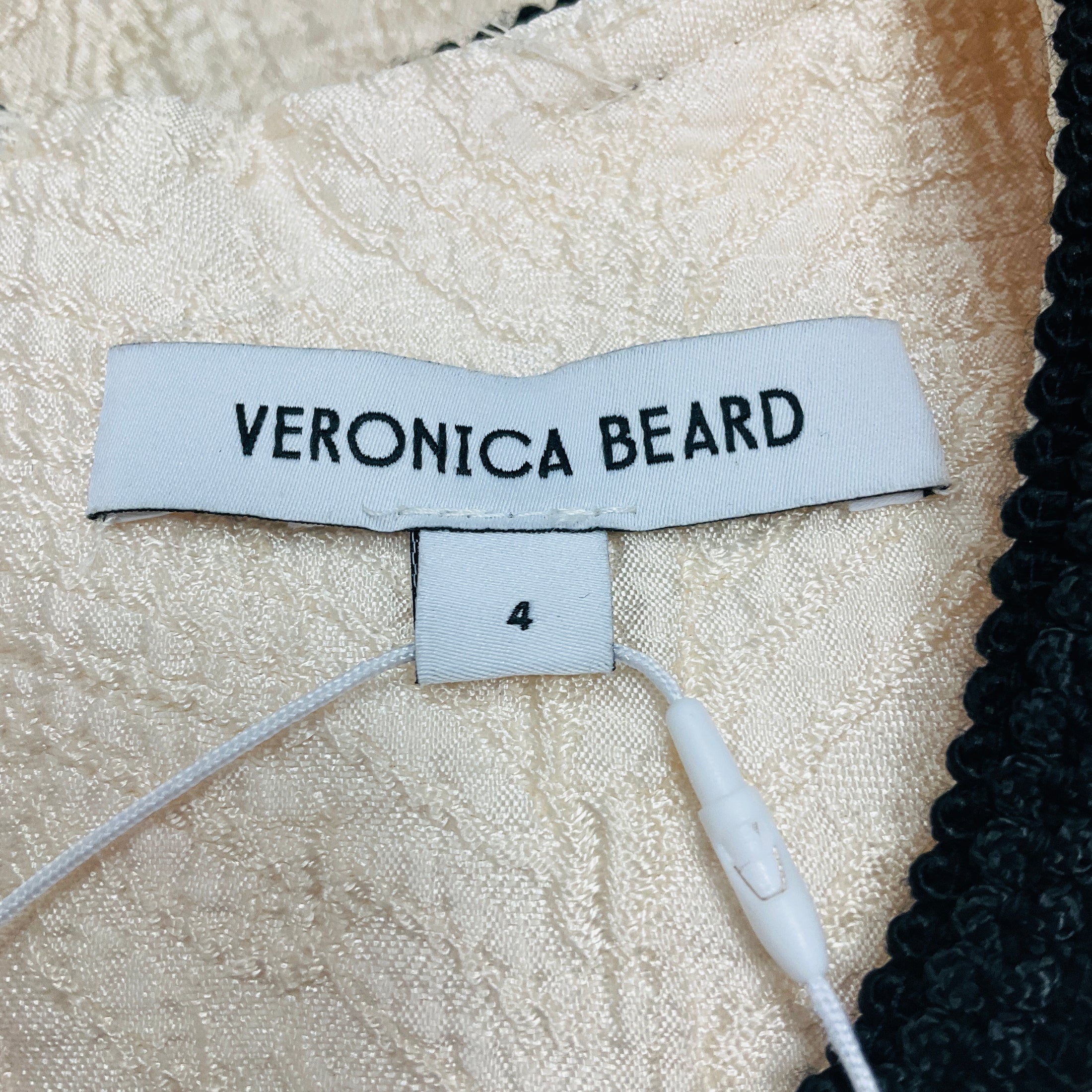 Veronica Beard Ecru Ravena Jacquard Dress