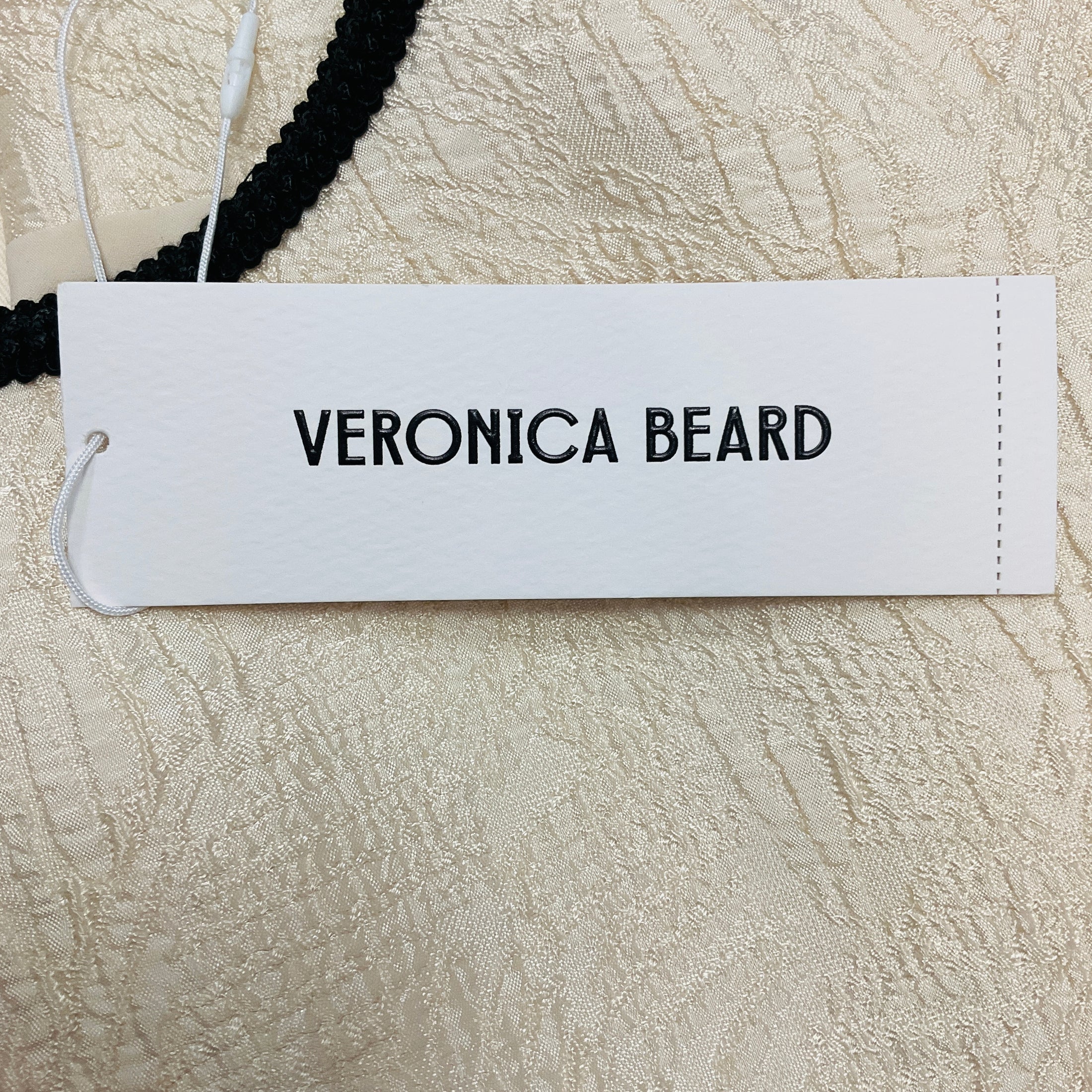Veronica Beard Ecru Ravena Jacquard Dress