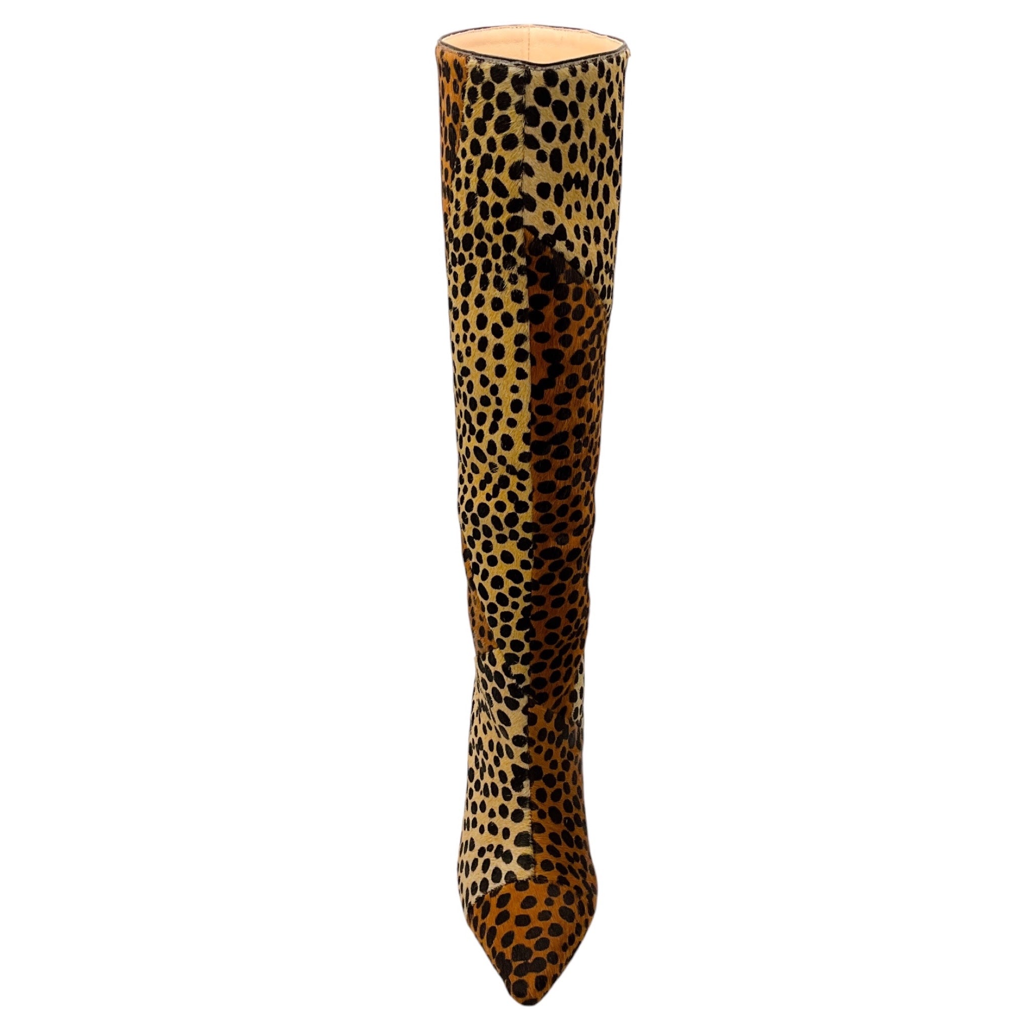 Ulla Johnson Umber Leopard Cheetah Jerri Knee High Calf Pony Hair Boots
