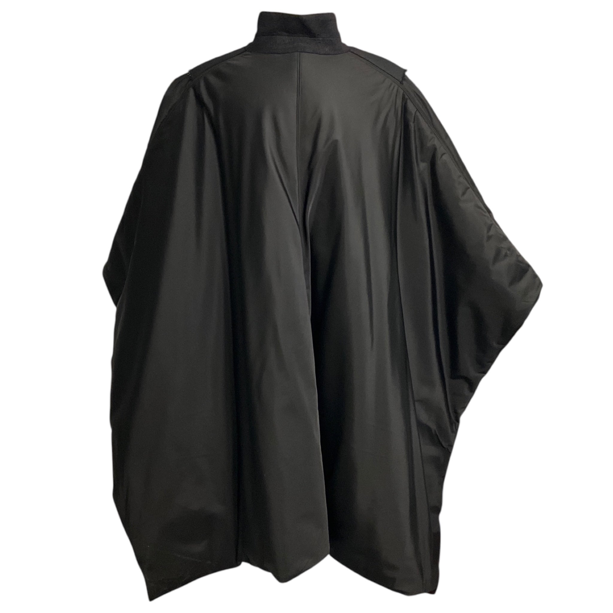 Burberry Black Cape Style Wool and Nylon Coat