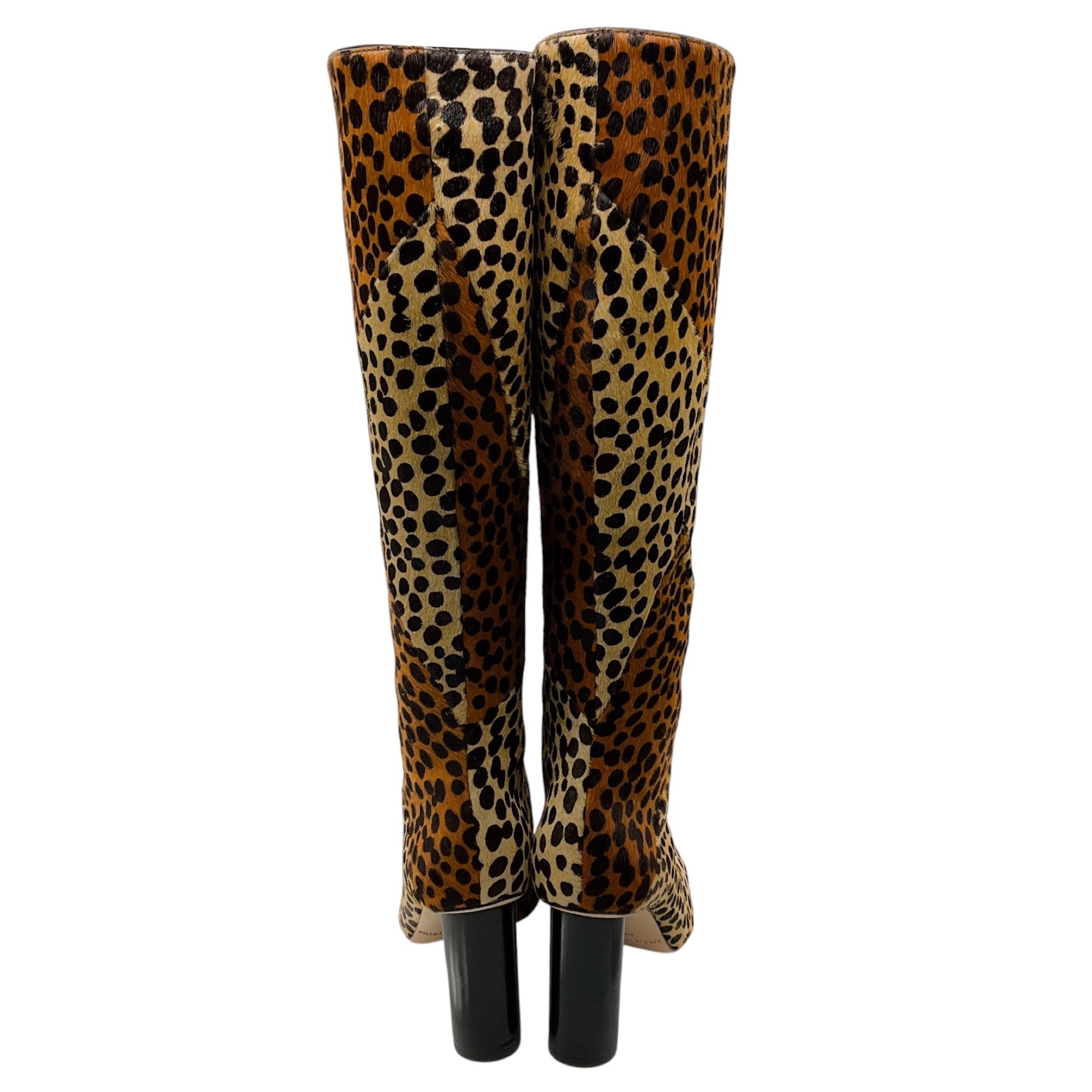 Ulla Johnson Umber Leopard Cheetah Jerri Knee High Calf Pony Hair Boots