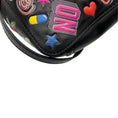 Load image into Gallery viewer, Anya Hindmarch Black Multi Sticker Patch Leather Crossbody Bag
