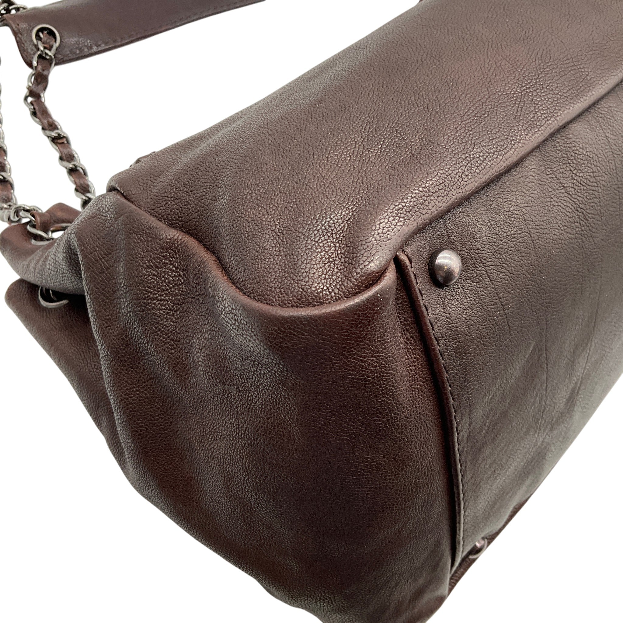 Chanel Brown Leather Diamond Stitch Shoulder Bag
