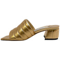 Load image into Gallery viewer, Jimmy Choo Gold Quilted Leather Themis Slide Sandals
