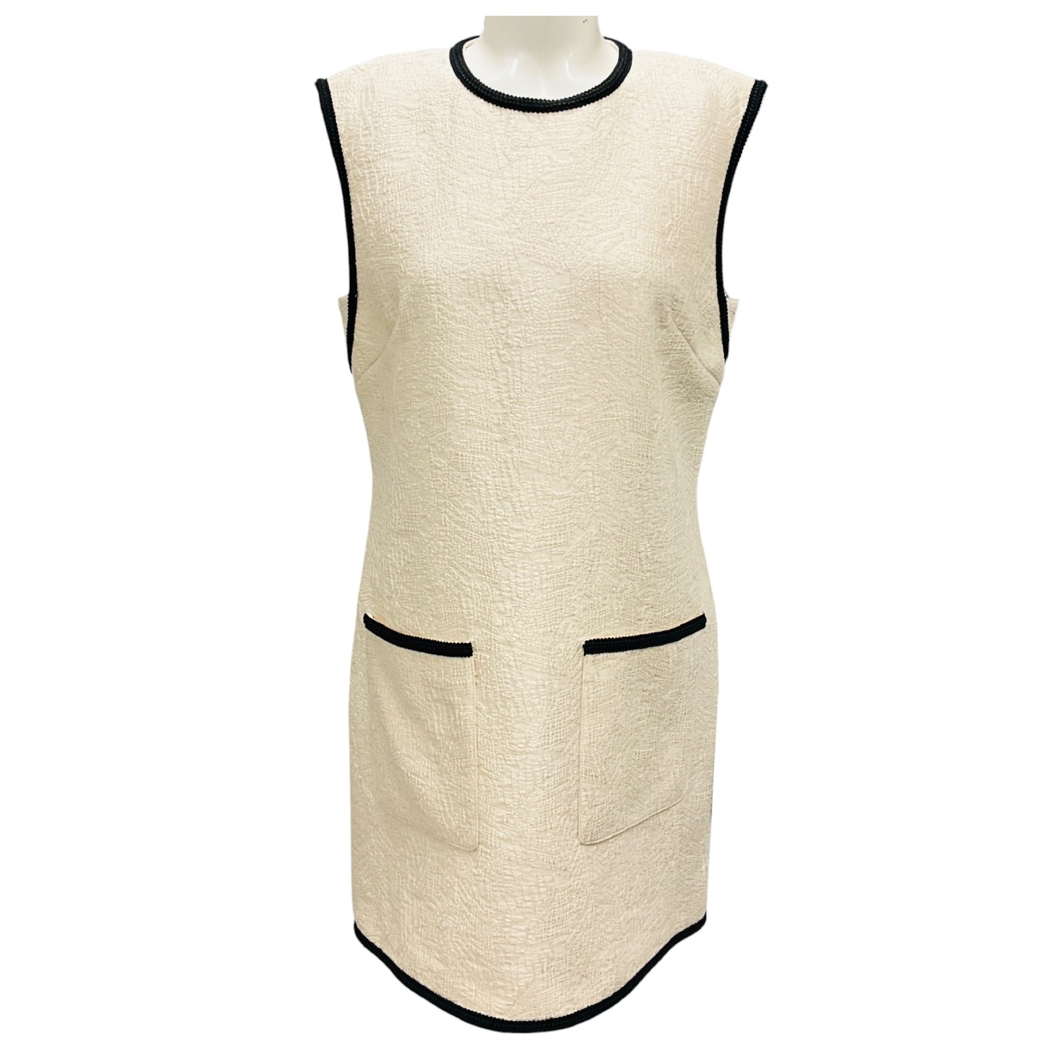 Veronica Beard Ecru Ravena Jacquard Dress