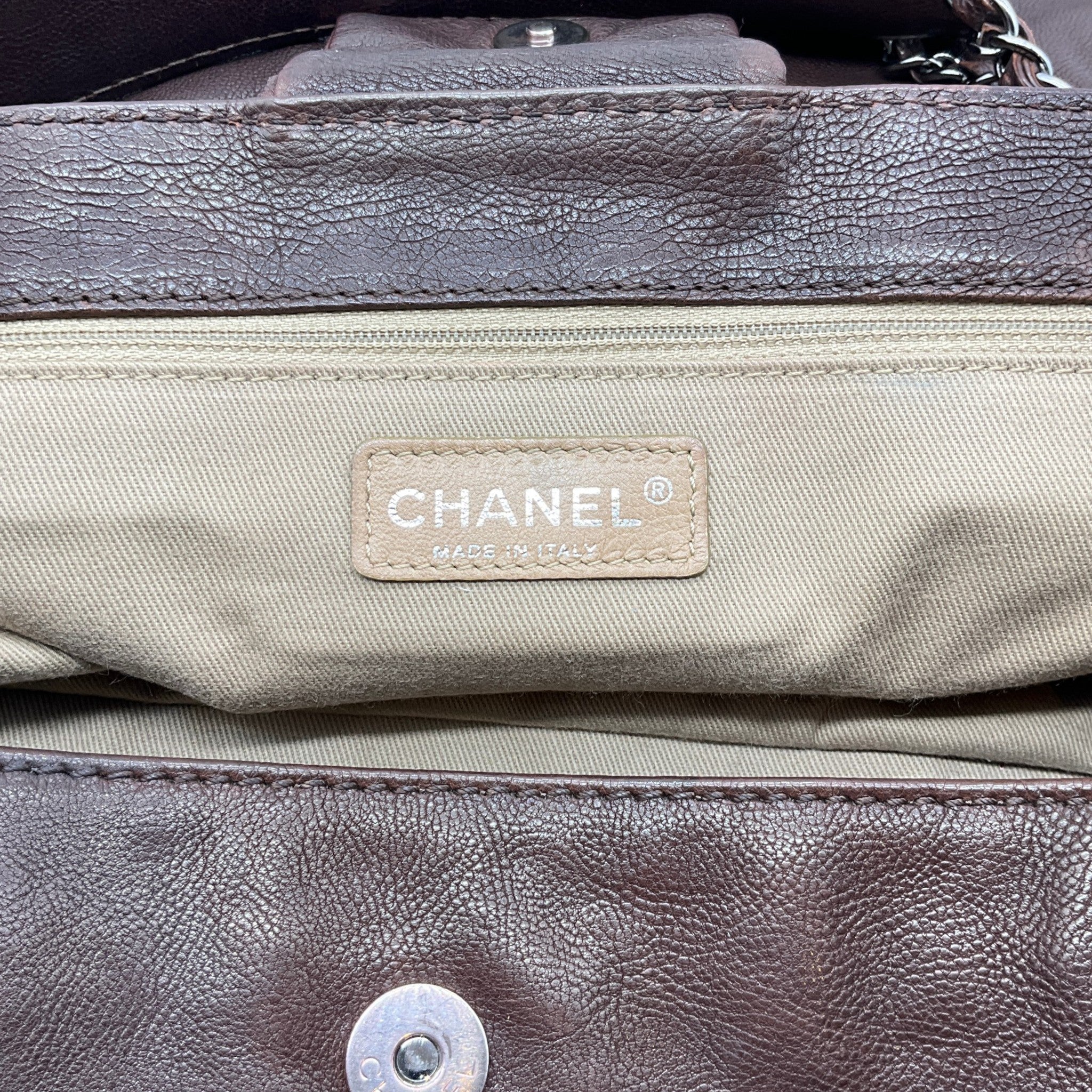 Chanel Brown Leather Diamond Stitch Shoulder Bag