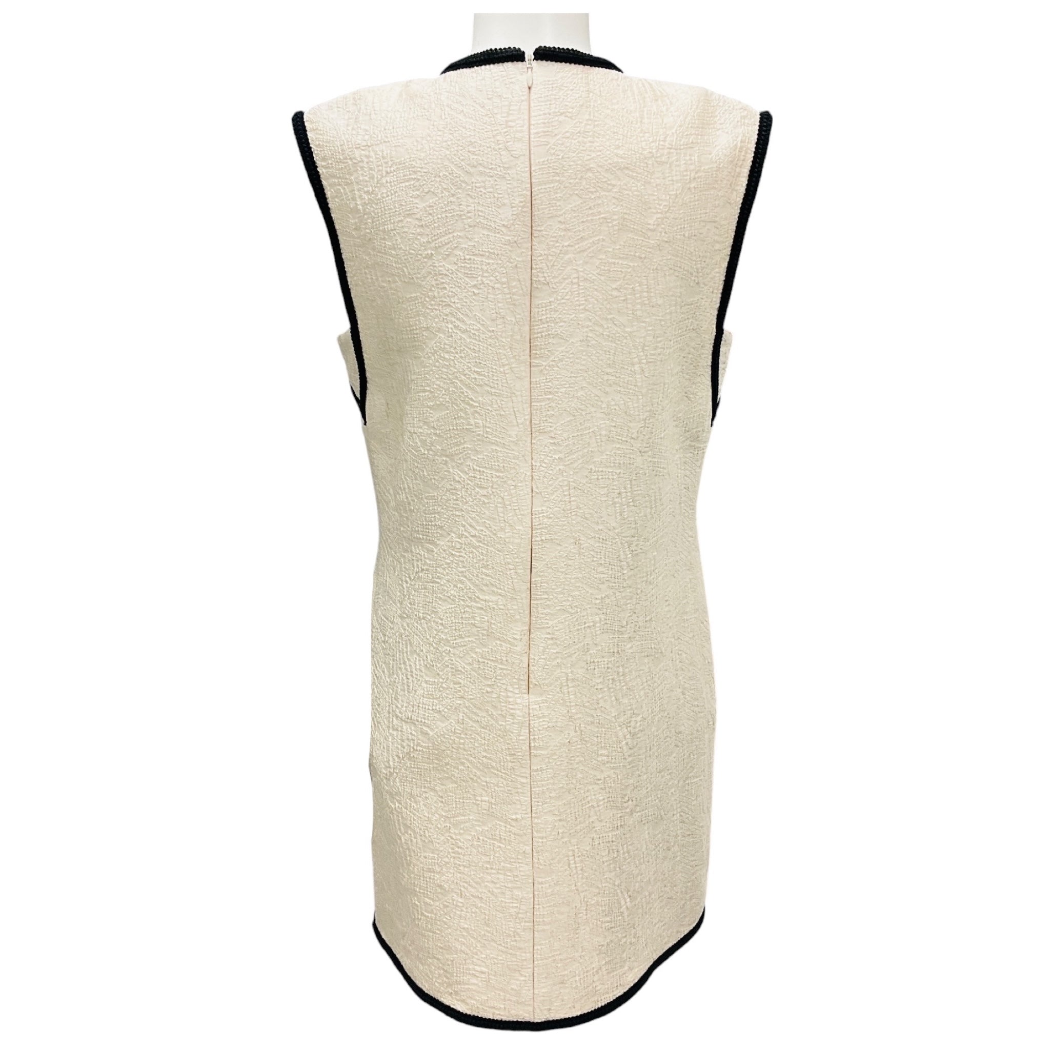 Veronica Beard Ecru Ravena Jacquard Dress