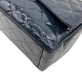 Load image into Gallery viewer, Chanel Navy Blue Patent Leather Maxi Flap Bag
