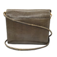 Load image into Gallery viewer, Hermes Vintage Olive Green Lizard Skin Leather Flap Shoulder Bag
