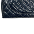 Load image into Gallery viewer, Chanel Navy Blue Patent Leather Maxi Flap Bag
