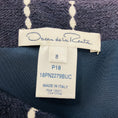 Load image into Gallery viewer, Oscar de la Renta Navy / White Boucle Tweed Windowpane Check Sheath Dress
