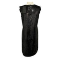 Load image into Gallery viewer, Donna Karan Black Sequined Wetlook Cashmere Sleeveless Dress
