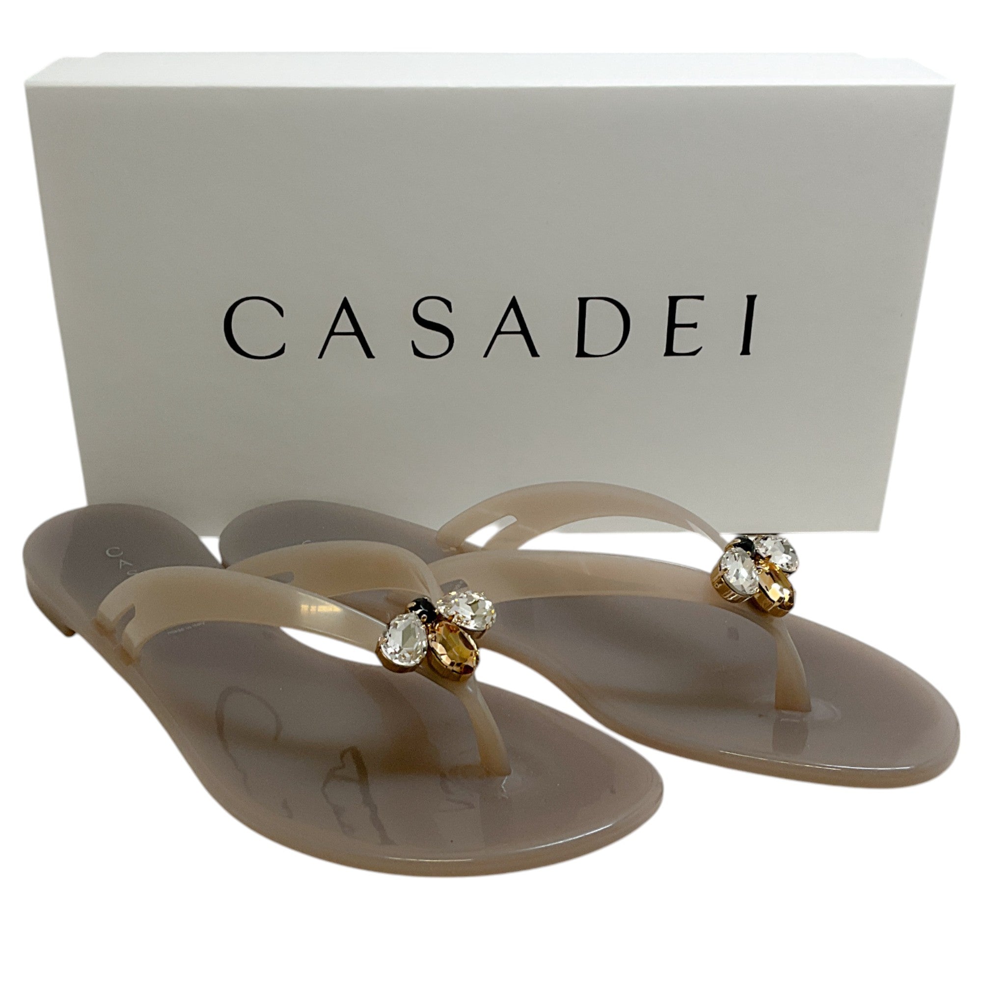 Casadei Queen Bee Chic Jelly Slide Sandals