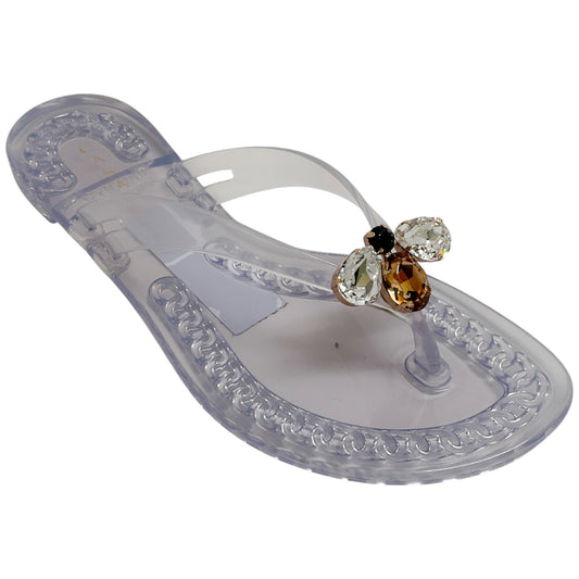 Casadei Queen Bee Ice Jelly Slide Sandals
