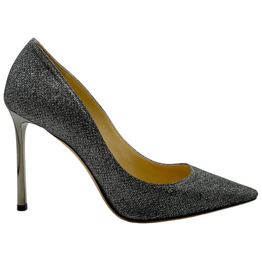 Jimmy Choo Silver Pewter Shimmer Pumps