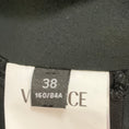 Load image into Gallery viewer, Versace Black Long Sleeved Deep V-Neck Leather Trimmed Jersey Stretch Maxi Dress
