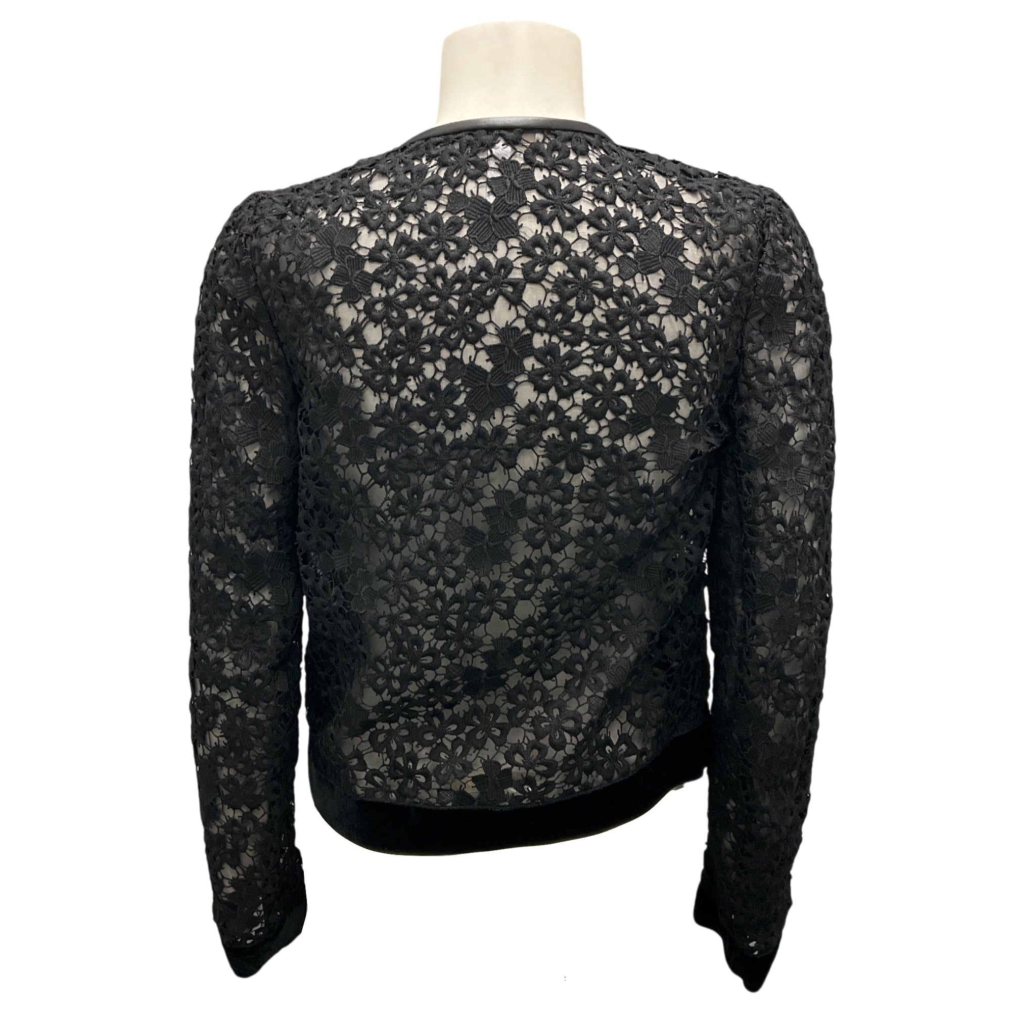 ERDEM Black Lace Victoria Jacket