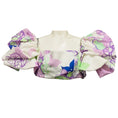 Load image into Gallery viewer, Leo Lin Purple Multi Begonia Print Simone Puff Top
