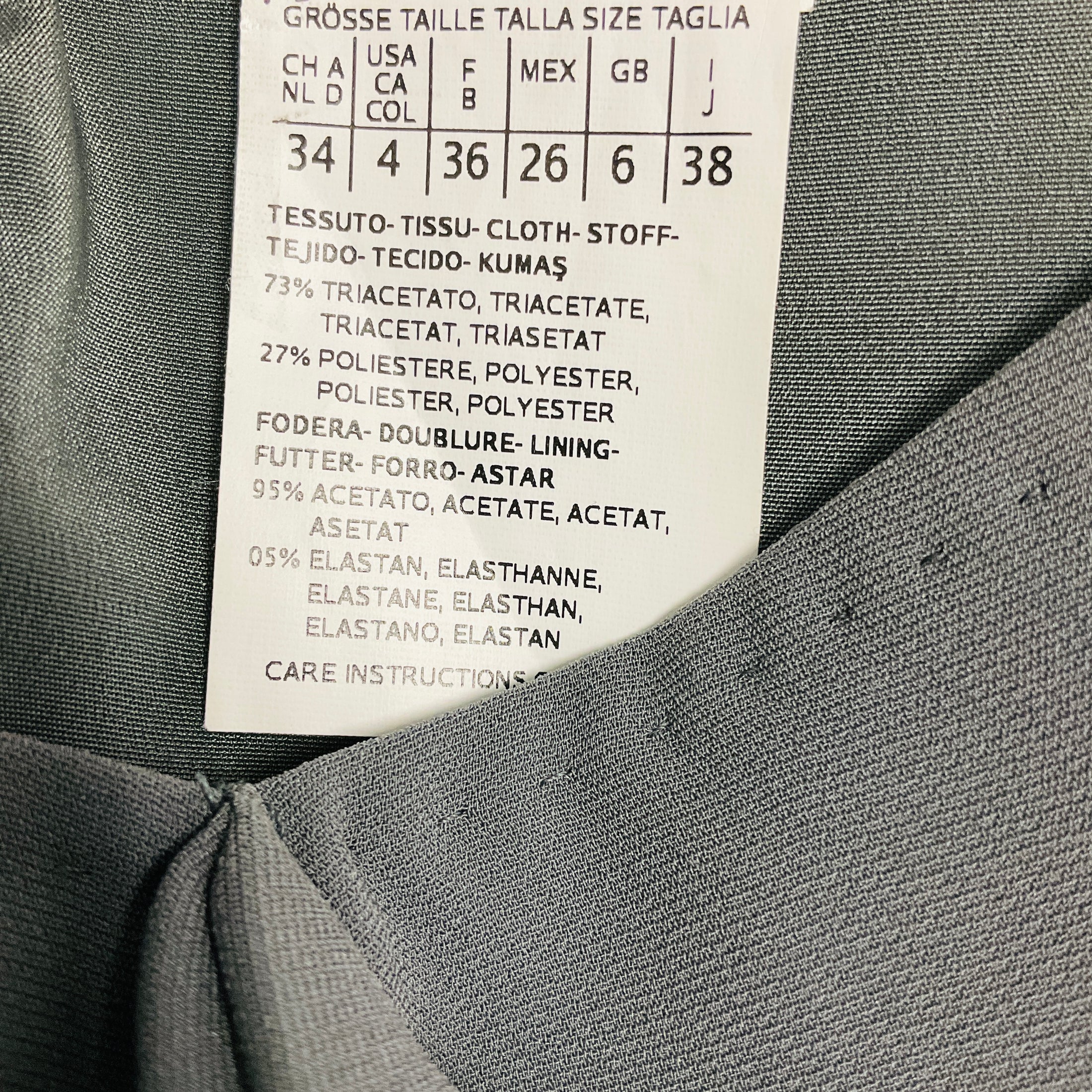Max Mara Slate Grey Draped Detail Sleeveless Crepe Midi Dress