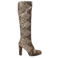 Load image into Gallery viewer, Stuart Weitzman Beige / Brown Snake Print Tall Boots
