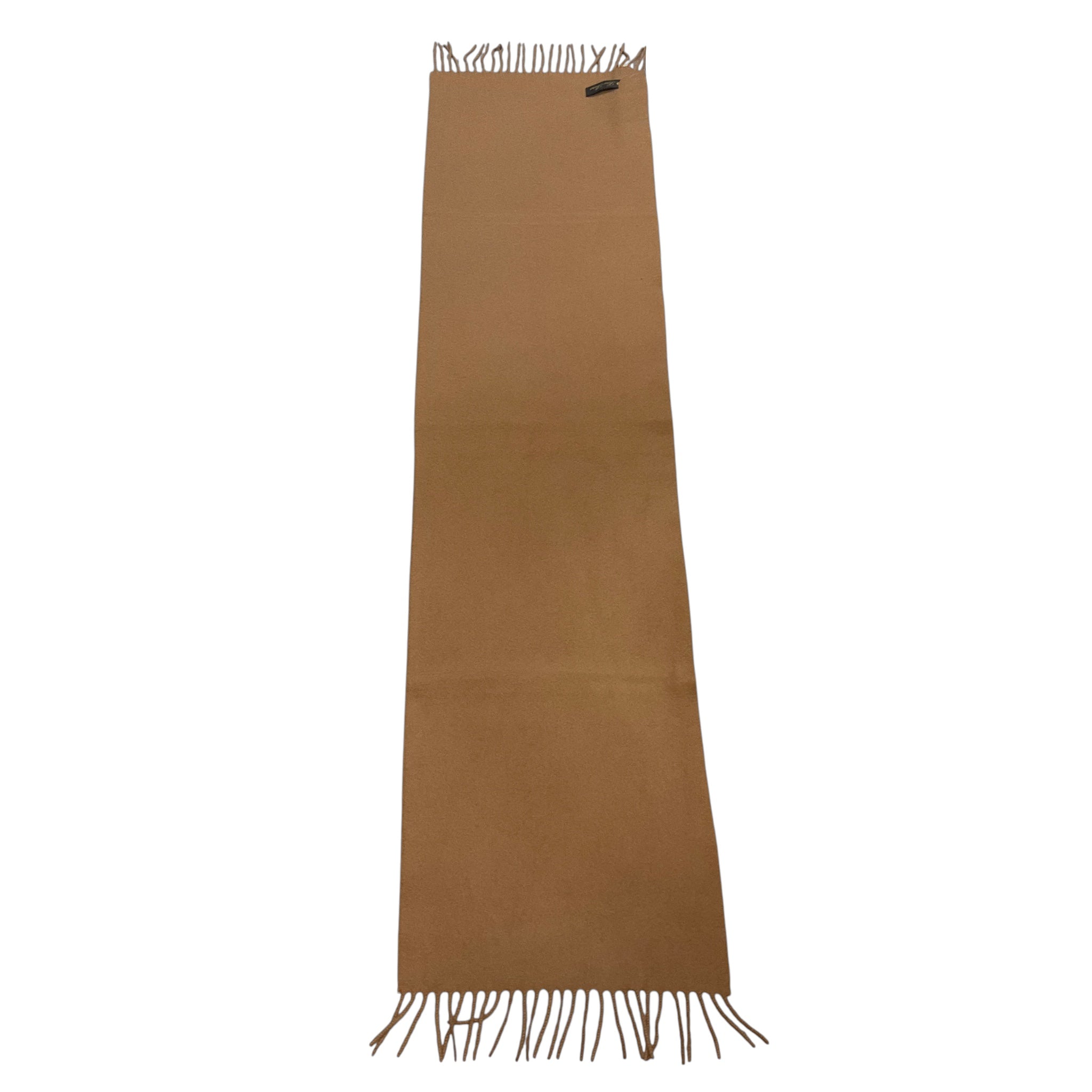 Loro Piana Camel Fringed Cashmere Scarf
