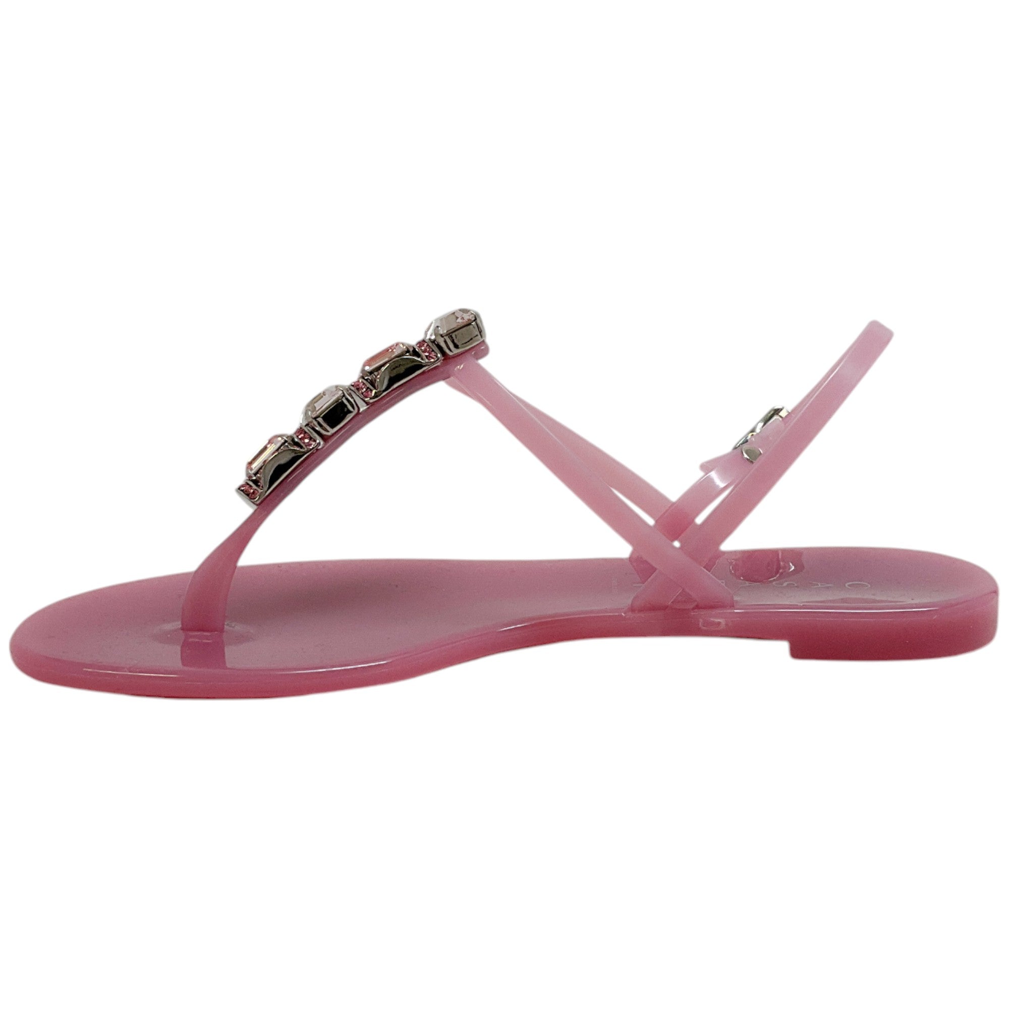 Casadei Beah Pinkhouse Jeweled Jelly Sandals