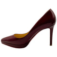 Load image into Gallery viewer, Christian Louboutin Dark Red Patent Leather Pigalle Plato Platform Pumps
