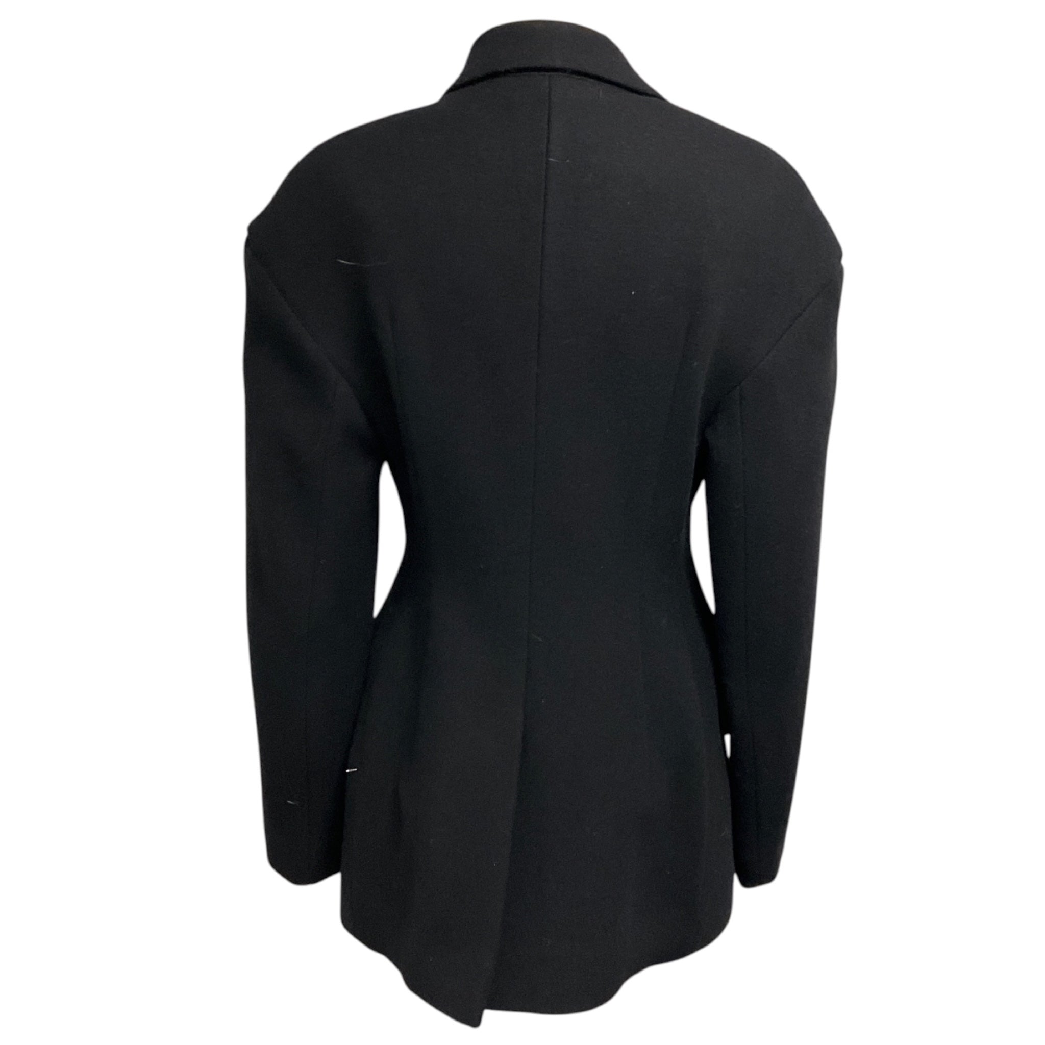 Dries Van Noten Black / Gold Metal Thread Embroidered Wool Jacket / Coat