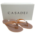 Load image into Gallery viewer, Casadei Beach Sandstone Jeweled Jelly Slide Sandals
