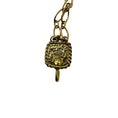 Load image into Gallery viewer, Chanel 2005 Turquoise, Pearl, Amethyst, and Green Stone Embellished Long Gold Chain Necklace
