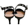 Load image into Gallery viewer, Gianvito Rossi Black Leather Kitten Heel Pump with Grommets
