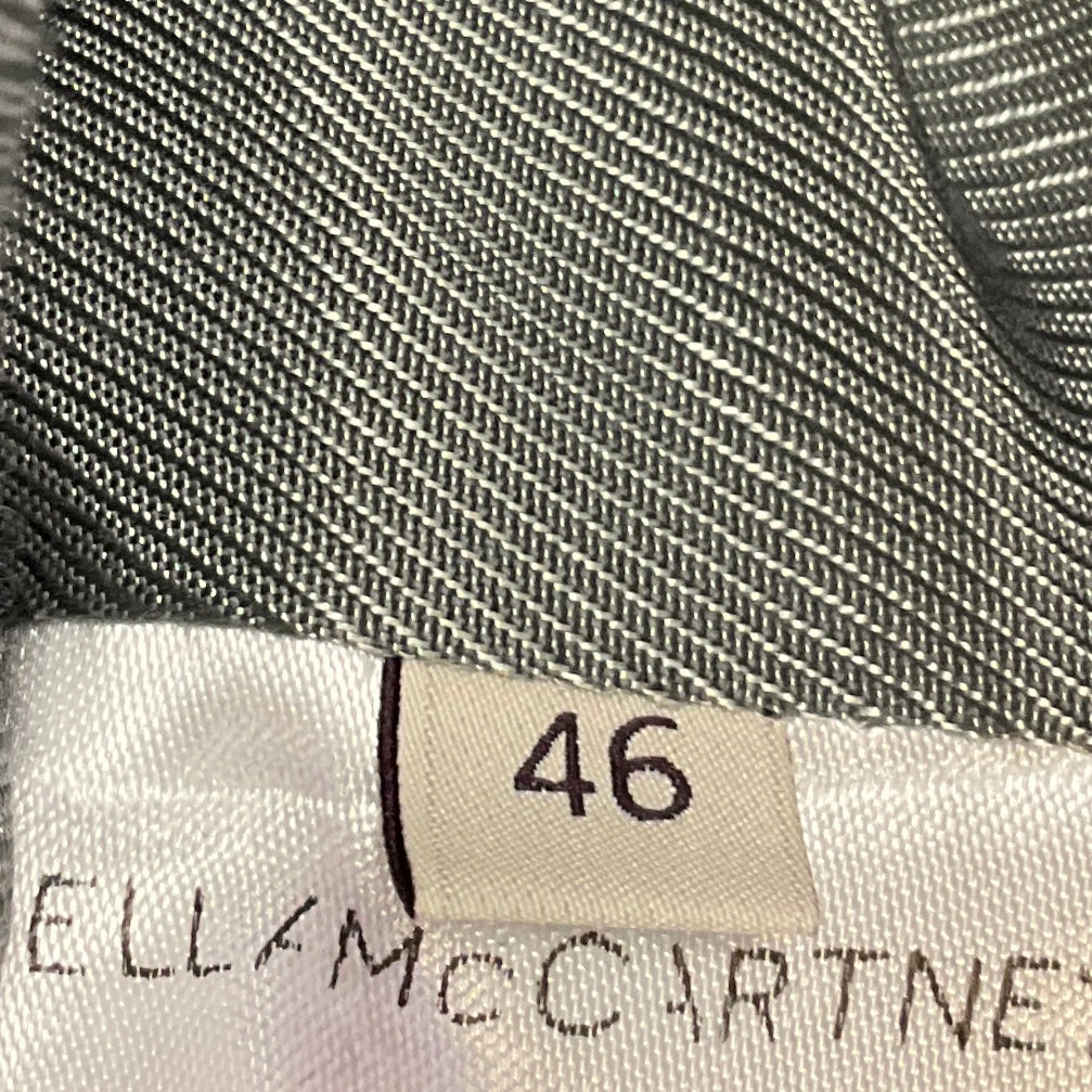 Stella McCartney Grey Zip Front Mid Length Wool Coat