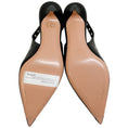 Load image into Gallery viewer, Gianvito Rossi Black Leather Kitten Heel Pump with Grommets
