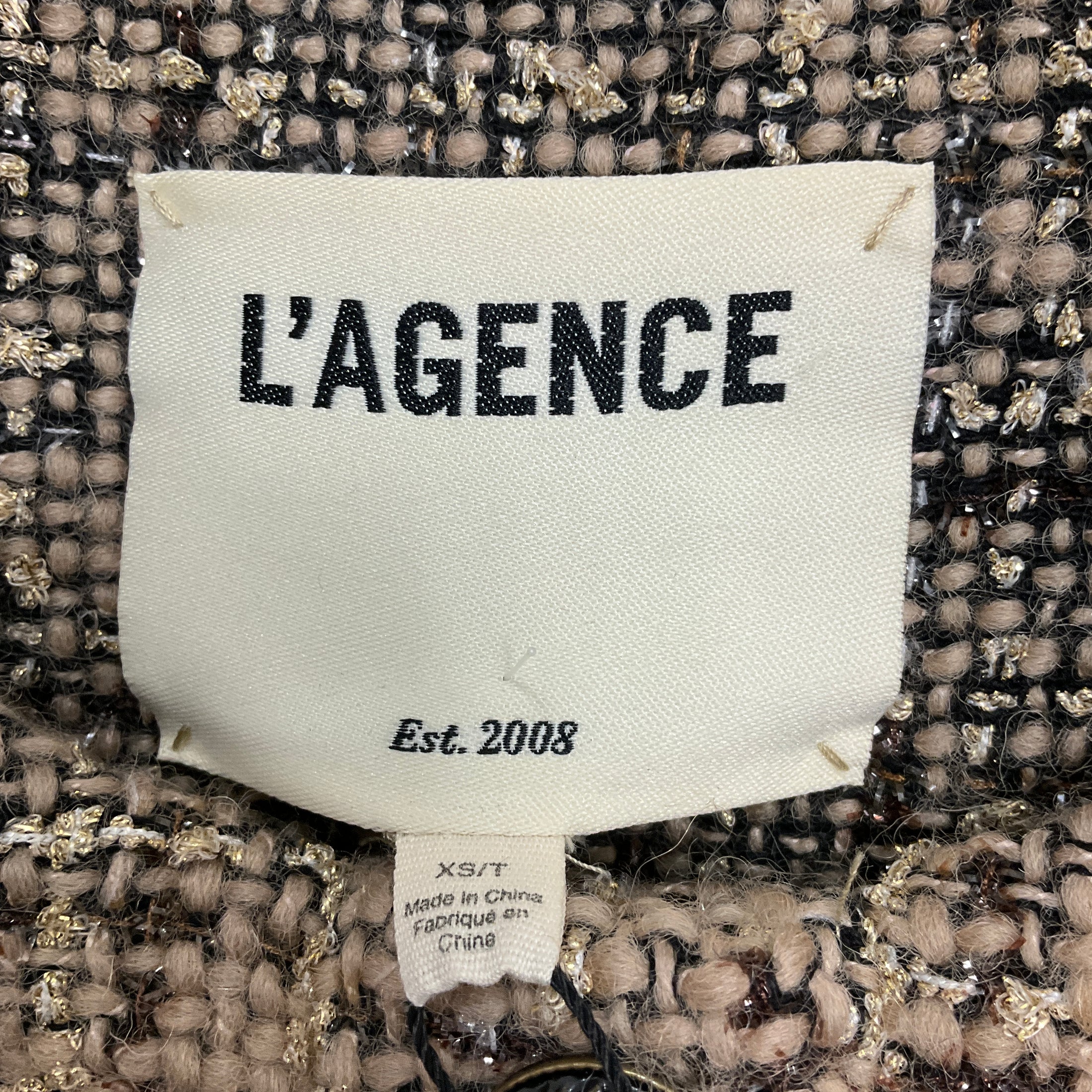 L'Agence Camel Tweed Uma Vest