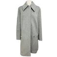 Load image into Gallery viewer, Stella McCartney Grey Zip Front Mid Length Wool Coat
