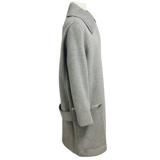Stella McCartney Grey Zip Front Mid Length Wool Coat