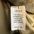 Load image into Gallery viewer, J. Mendel Olive Green / Brown Mink Fur Collar Short Sleeved Lamb Fur Coat with Silk Lining
