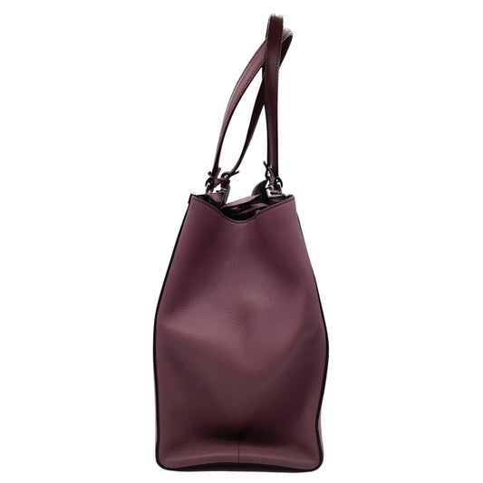 Fendi Purple Bi Color Large 3Jours Leather Tote Handbag