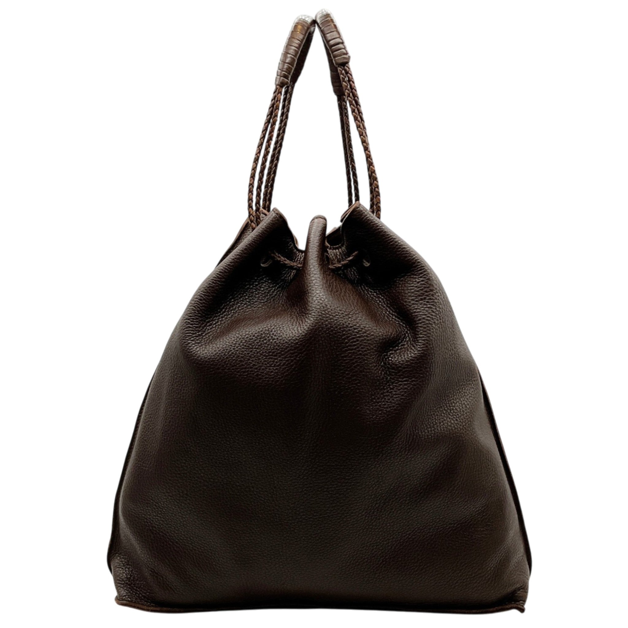 Bottega Veneta Brown Leather Large Pouch Bag
