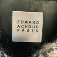 Load image into Gallery viewer, Edward Achour Black / White Belted Tweed Coat with Crystal Buttons
