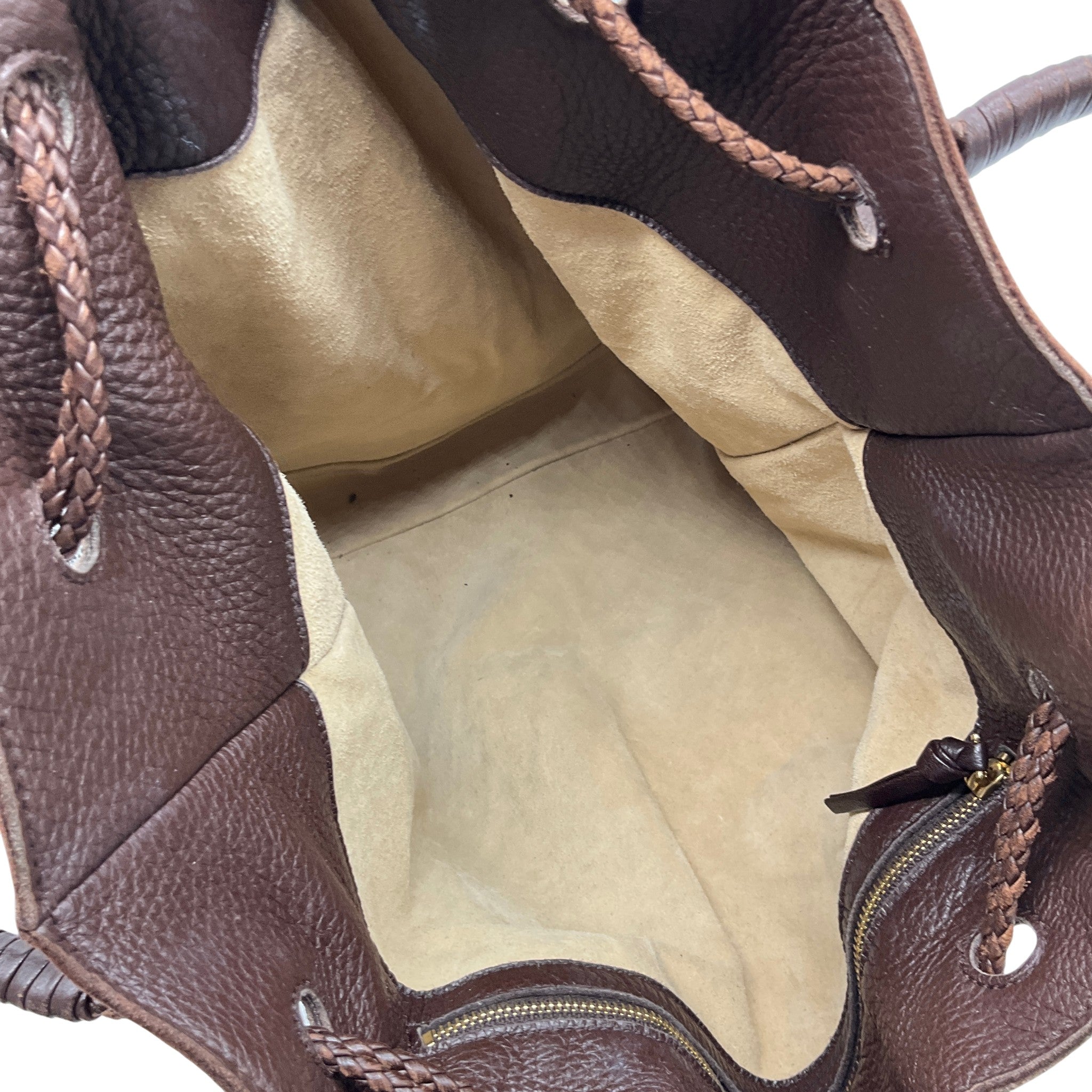 Bottega Veneta Brown Leather Large Pouch Bag