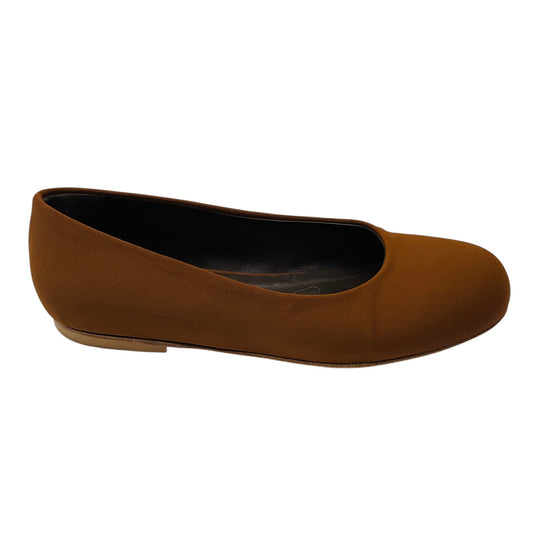 Marni Brown Round Toe Fabric Flats