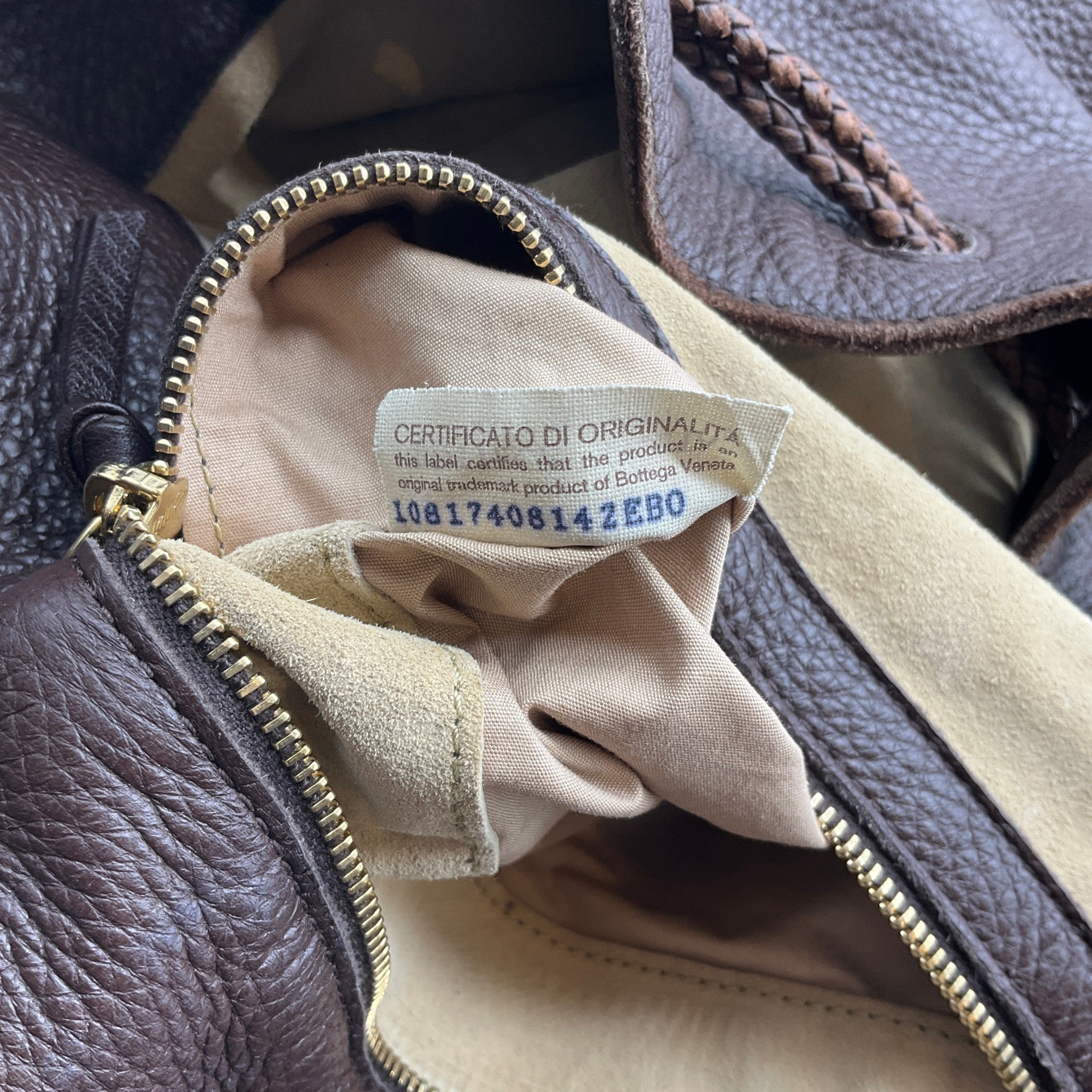 Bottega Veneta Brown Leather Large Pouch Bag