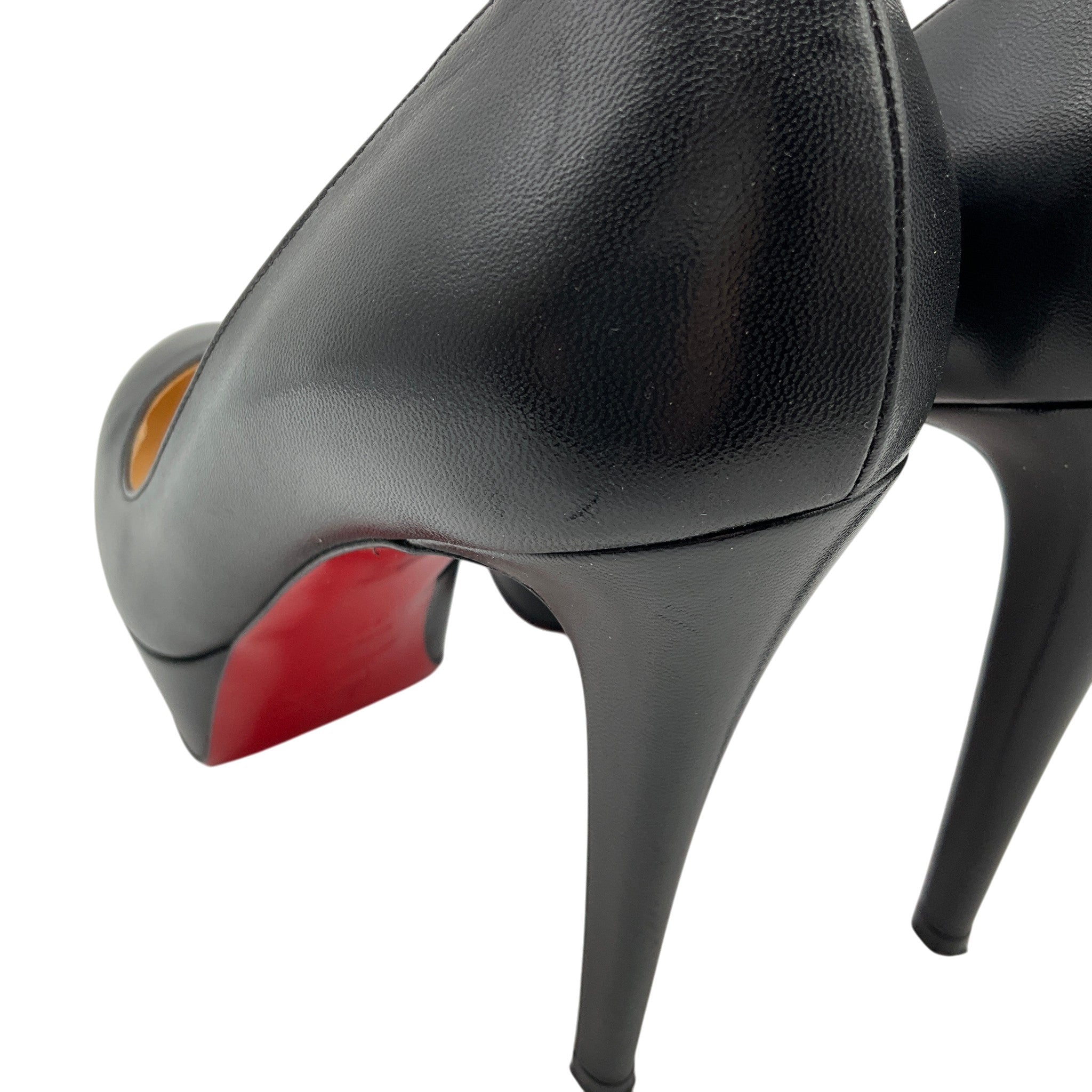 Christian Louboutin Black Leather Bianca 140 Pumps