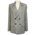 Load image into Gallery viewer, Tibi Grey Multi Grant Suiting Double Breasted Blazer
