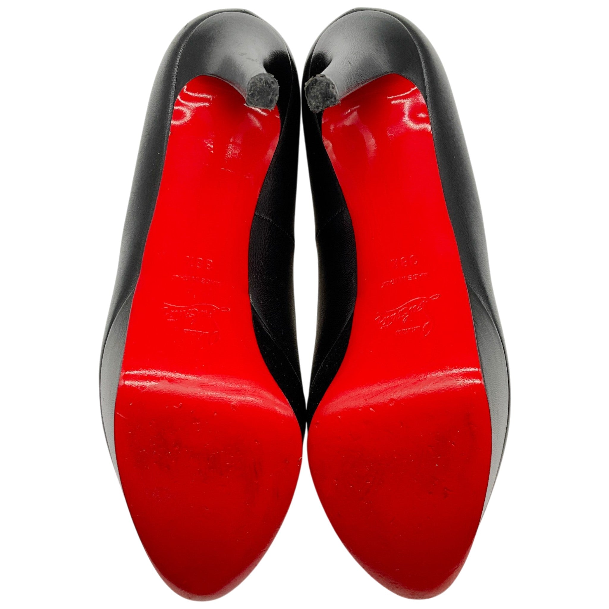 Christian Louboutin Black Leather Bianca 140 Pumps
